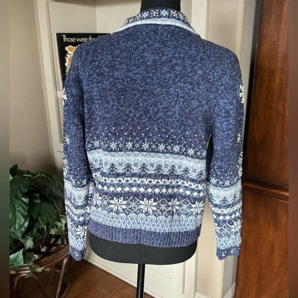 Vintage Tiara International Petite Blue Cardigan - Picture 2 of 13